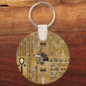 Anubis - Egyptische God - Gold en Pearl Sleutelhanger (Voorkant)
