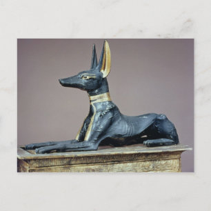Anubis, Egyptische god van de doden uit een borst Briefkaart