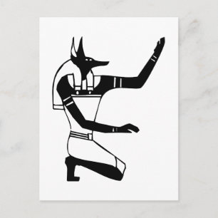 Anubis, Egyptische hiërogliefen Briefkaart
