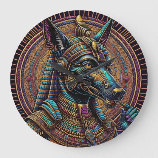 Anubis Egyptische kunst Grote Klok (Voorkant)
