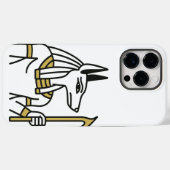 Anubis Egyptische lijn kunst iPhone Case (Achterkant (horizontaal))