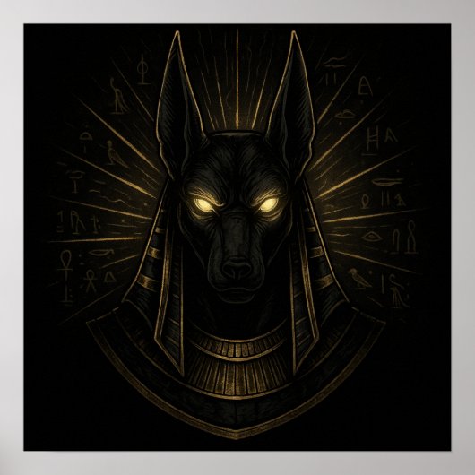 Anubis God van het hiernamaals - Egyptische mythol Poster (Voorkant)