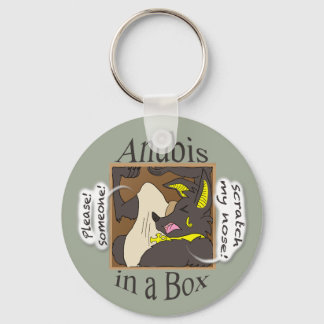 Anubis in een doos sleutelhanger