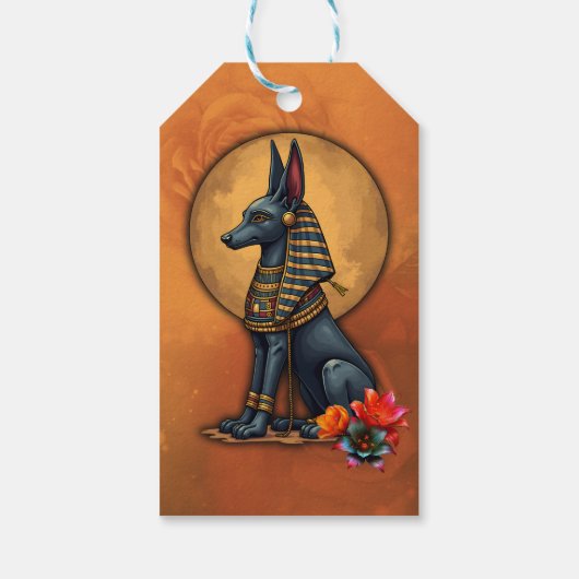 Anubis in the moonlight, cadeaulabel (Achterkant)