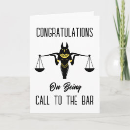 Anubis Justice roept de bar in met felicitaties Kaart