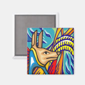 Anubis Magnet égyptien (Recto/Verso)