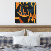 Anubis Moderne Abstracte Canvaskunst Canvas Afdruk (Insitu (Slaapkamer))