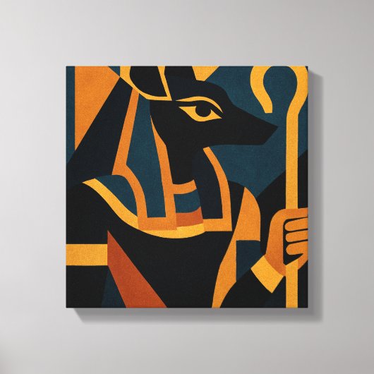 Anubis Moderne Abstracte Canvaskunst Canvas Afdruk (Voorkant)