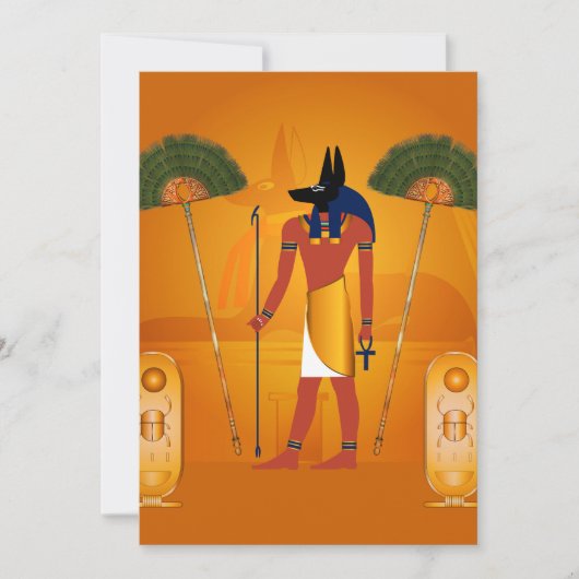 Anubis, oud Egyptisch Kaart (Voorkant)