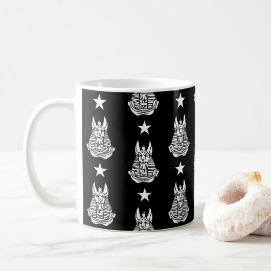 Anubis Oud-Egyptische God Koffiemok (Met donut)
