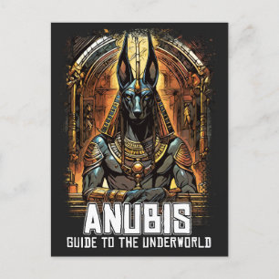 Anubis Oude Egyptische God Gids voor Onderwereld Briefkaart