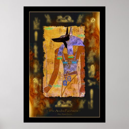 ANUBIS Poster d'Art de Dieu égyptien (Devant)