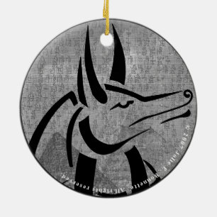 Anubis Premium Round Keramisch Ornament