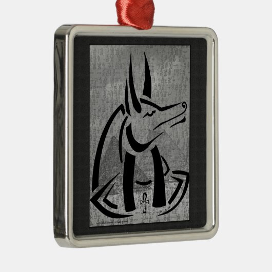 Anubis Premium Square Ornament (Rechts)