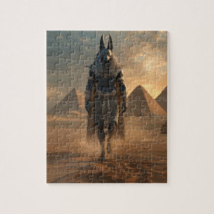 Anubis-puzzel – Egyptische mythologie-wandkunst Legpuzzel