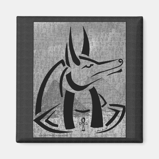 Anubis Square Magnet Magneet (Voorkant)