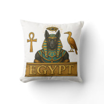 Anubis & Thoth | Symboles Égyptiens - Coussin Déco