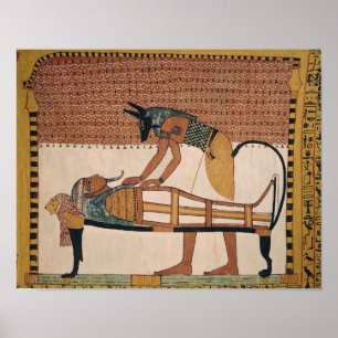 Anubis woont de mammie van Sennedjem bij Poster