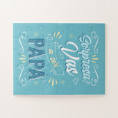 Anuncio de Embarazo Artístico Azul Legpuzzel (Horizontaal)