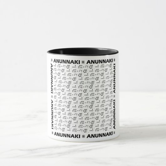 Anunnaki, Cuneiform Text (zwart) Mok (Midden)