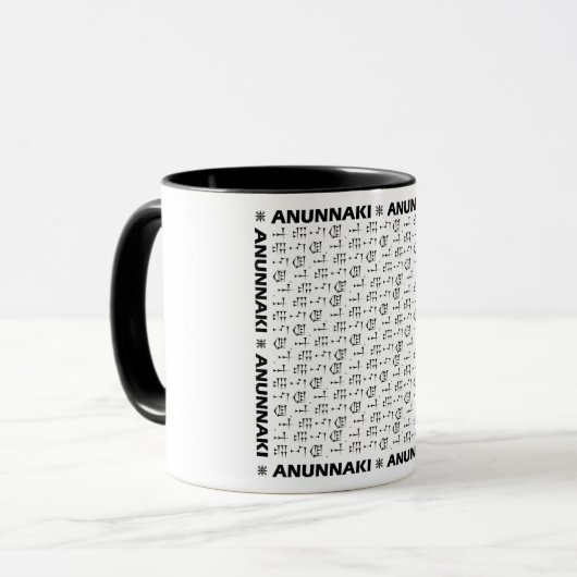 Anunnaki, Cuneiform Text (zwart) Mok (Voorkant links)