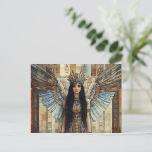 Anunnaki ster Godin Ishtar Pastel Rainbow Art Briefkaart (Staand voorkant)