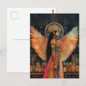 Anunnaki Stergodin Inanna Abstracte Mozaïekkunst Briefkaart (Voorkant / Achterkant)