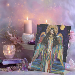 Anunnaki Stergodin Inanna Art Nouveau Reclamebord Met Voetstuk