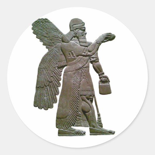Anunnuki Ronde Sticker (Voorkant)