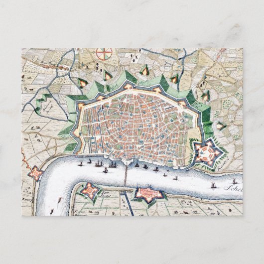 Anvers, Anvers - Belgique Carte Antique (Devant)