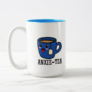 Anxie-Tea, angstgevoelens voor de geestelijke gezo Tweekleurige Koffiemok