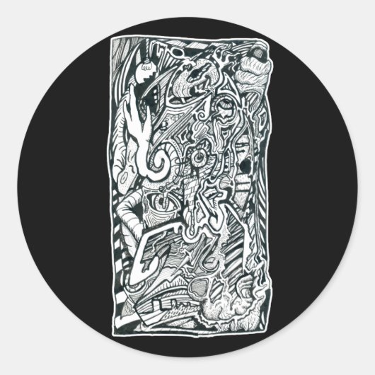 Anxiety Attack, par Brian Benson, autocollant (Devant)