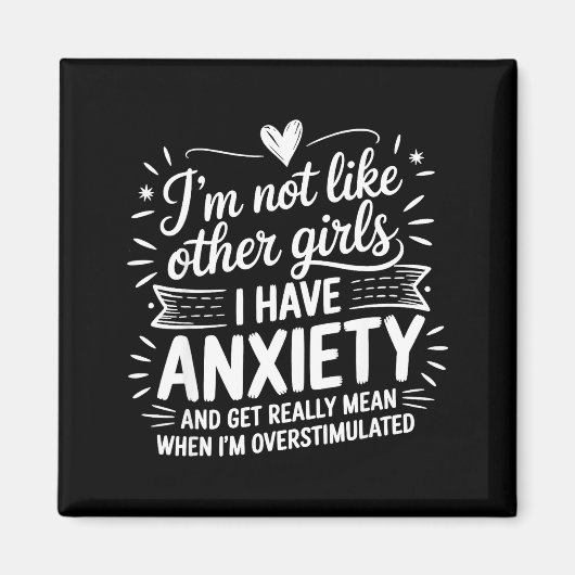 Anxiety Humor For Women With Overstimulation Magneet (Voorkant)