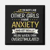 Anxiety Humor For Women With Overstimulation  Magneet (Voorkant)