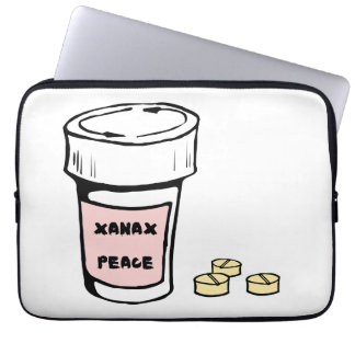 anxiety xanax peace laptop sleeve