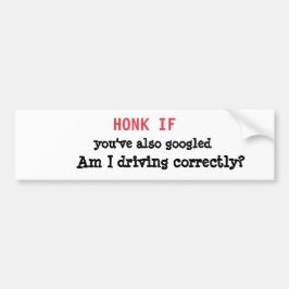 Anxious Driver Confession-Relatable Driving Humour Bumpersticker