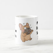 Anxious French Bulldog Cartoon Coffee Mug (Centre)