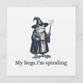 Anxious Frog Wizard Funny ADHD Neurodiversity  Kaart (Voorkant)