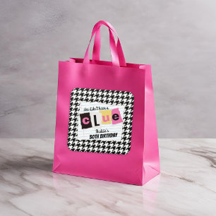 ANY AGE 90s houndstooth verrassingsverjaardagsfees Vierkante Sticker