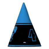 Any Age Blauw en Zwart T Rex Dinosaurus Verjaardag Feesthoedjes (Rechts)