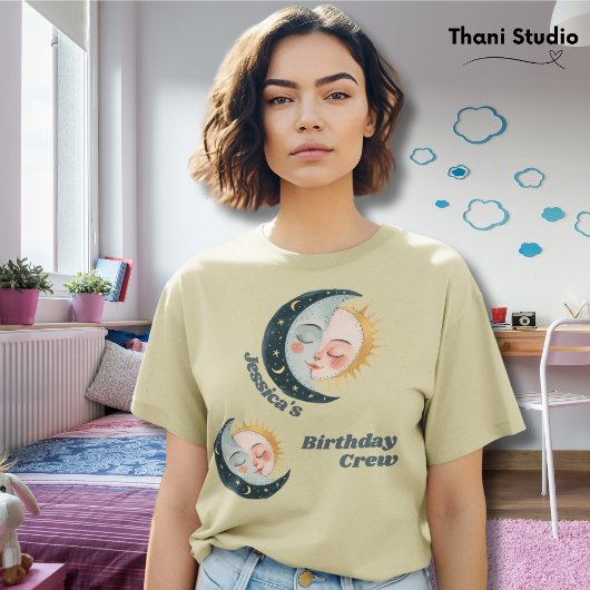 Any Age  Celestial Pyjama Verjaardag Geel T-shirt