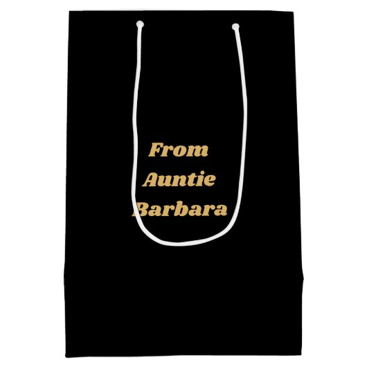 Any Age Celestial Pyjama Verjaardag Zwart Medium Cadeauzakje (Achterkant)