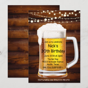 ANY AGE - Cheers & Beers Verjaardagsuitnodiging Kaart