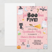 ANY AGE fa-boo-lous Halloween girl boo-thday. Kaart (Voorkant / Achterkant)