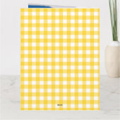 Any Age Feminine Yellow 7 Fotocollage Verjaardag Kaart (Achterkant)