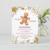 ANY AGE -  Gingerbread Verjaardagsuitnodiging Kaart (Staand voorkant)