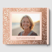 Any Age Guest Book Birthday Party Photo for Her (Verso)