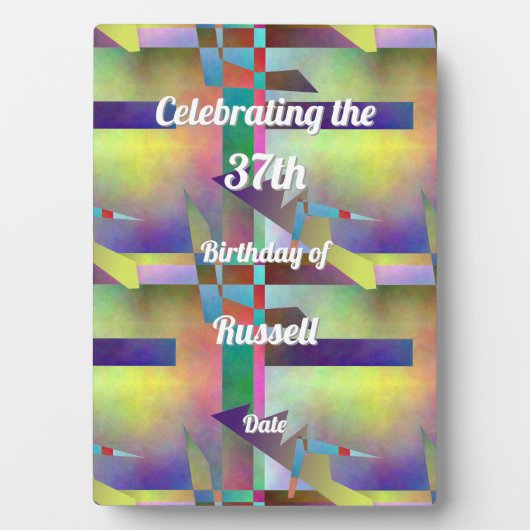 Any Age Happy Birthday Memories  Fotoplaat (voorkant)