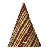 Any Age Happy Birthday Rustic Stripe Pattern Feesthoedjes (Rechts)