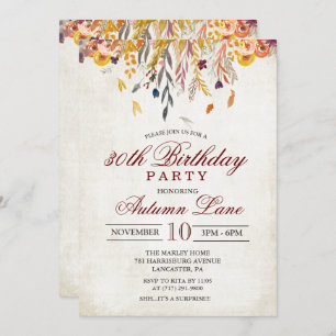ANY AGE - herfst herfst verlaat verjaardagsuitnodi Kaart